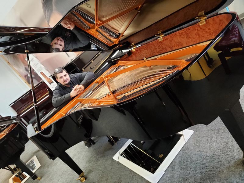 Richard Cromwell with piano